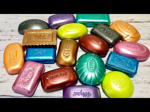 Видео: ASMR Soap/ cutting paint soap/ резка крашенного мыла