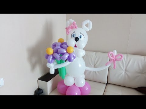 Видео: Кошка из воздушных шаров