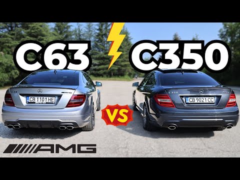 Видео: Струва ли си AMG? Битката на Mercedes W204 [C63 vs C350]