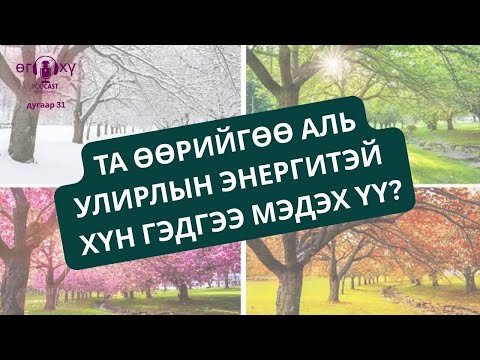 Видео: Та өөрийгөө аль улирлын энергитэй, ямар төрлийн хүн гэдгээ мэдэх үү?