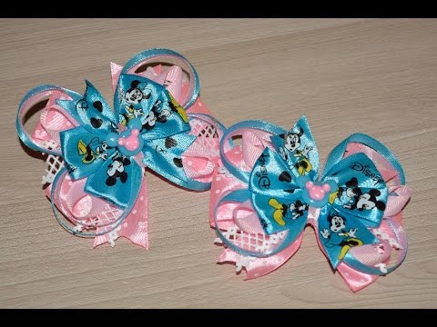 Видео: Американский бантик Микки Маус/American bow Mickey mouse
