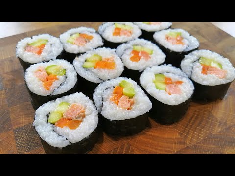 Видео: ЯПОНСКИЕ СУШИ (РОЛЛЫ) с красной рыбой. Рецепт для терапевтической диеты