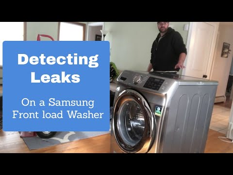 Видео: Обнаружение утечек в стиральной машине Samsung с фронтальной загрузкой.