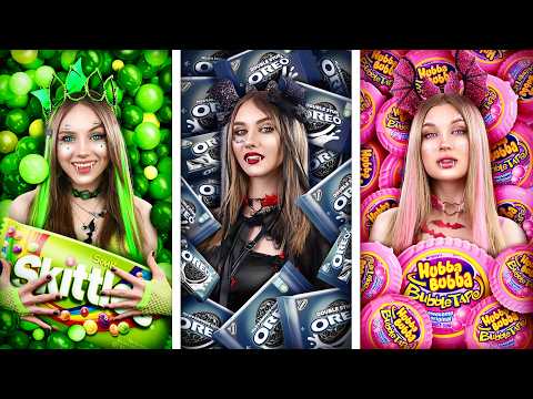 Видео: Цветной Челлендж Для Вампиров! Розовый vs Черный vs Зеленый Вампир