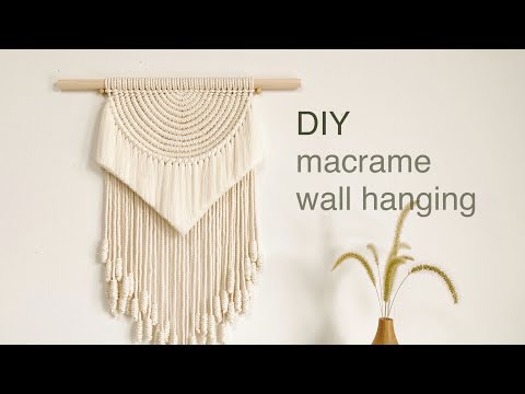 Видео: DIY | macrame semicircle wall hanging | полукруглый макраме настенный