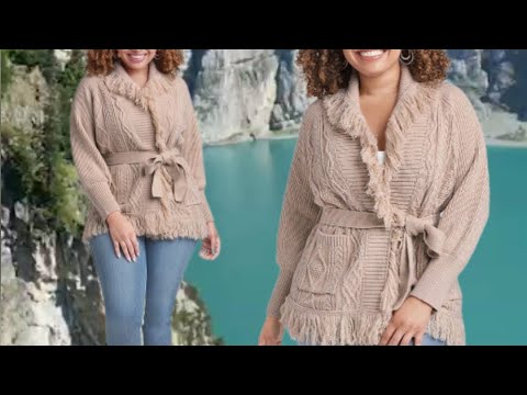 Видео: Для толстушек и полненьких женщин вязаные вещи. For fatties and plump women, knitted items.