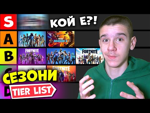 Видео: ОЦЕНЯВАМ ВСИЧКИ СЕЗОНИ НА FORTNITE?! (TIER LIST)