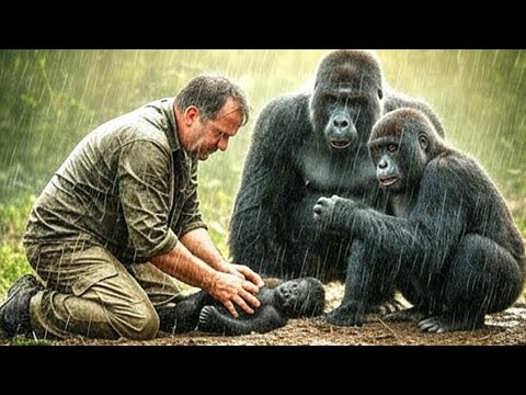 Видео: 🌿🦍 Лесник увидел, как ГОРИЛЛА плачет по детёнышу… 💔😭 И финал поразил ВСЕХ! 🌍✨