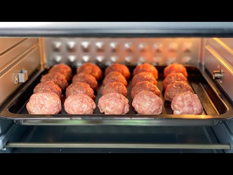 Видео: ЭТОТ РЕЦЕПТ ПОКОРИЛ ИНТЕРНЕТ! Мясные фрикадельки со сливочным соусом в мини-печи GFGRIL