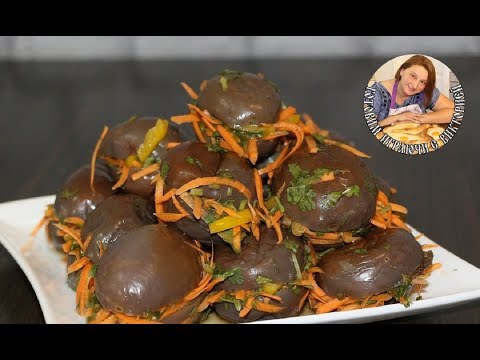 Видео: Маринованные Мини Баклажаны с Морковкой и Зеленью. Pickled Eggplant .