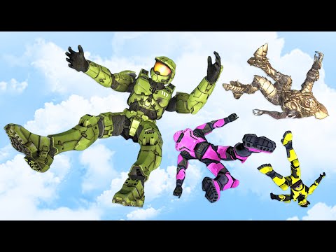 Видео: Halo: Рэгдолл Прыжки и Падения [GMOD] - Серия 59