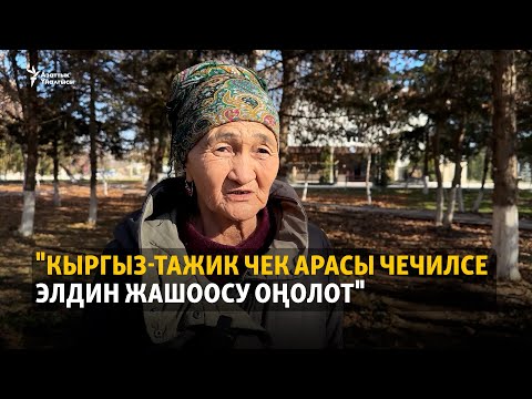 Видео: "Кыргыз-тажик чек арасы чечилсе элдин жашоосу оңолот"