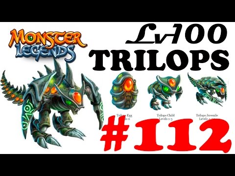 Видео: Trilops lv100 Monster Legends  монстр на прокачку