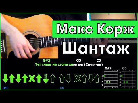 Видео: Макс Корж - Шантаж | Разбор песни на гитаре | Аккорды и бой