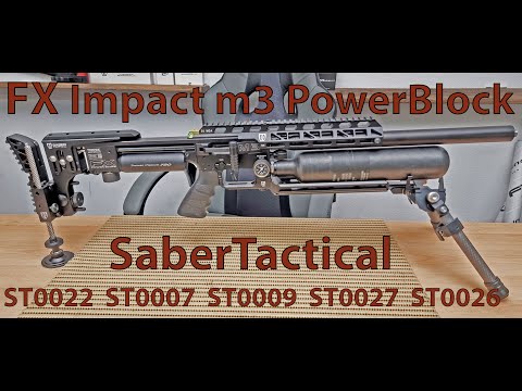 Видео: FX Impact m3 Sniper PowerBlock установка SaberTactical ST0022, ST009, ST0026