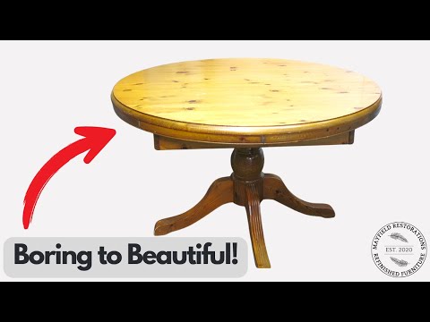 Видео: КАК ПРЕОБРАЗИТЬ СКУЧНЫЙ ОБЕДЕННЫЙ СТОЛ ИЗ СОСНЫ