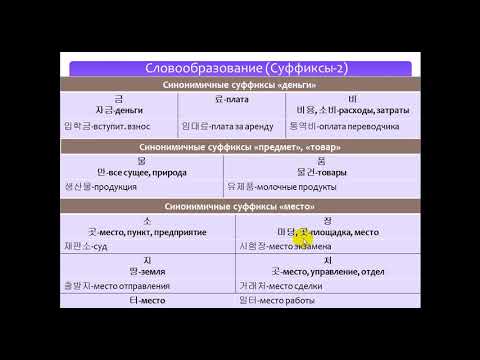 Видео: Изучаем корейский язык. Суффиксы 2 / Learning Korean. Suffixes 2