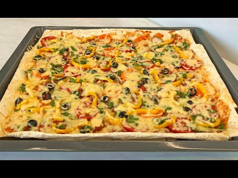 Видео: Пицца на Лаваше Очень Вкусно, Просто и Быстро!!! / Pizza Recipe / Домашняя Пицца / Рецепт Пиццы