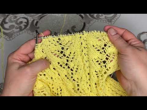 Видео: Ажурный узор спицами | Схема и подробный мастер-класс