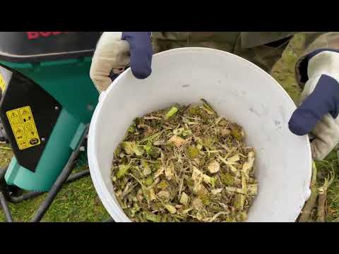 Видео: Дробилка для веток и суков от фирмы BOSCH