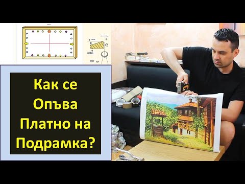 Видео: Как се Опъва на Платно върху Подрамка?