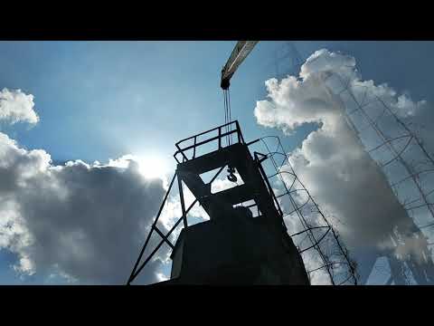 Видео: Демонтаж автокраном КС3575 на полном вылете!