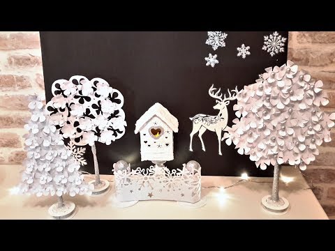 Видео: ЗИМНИЕ ДЕРЕВЬЯ ИЗ БУМАГИ.❄️..WINTER TREES FROM PAPER ...