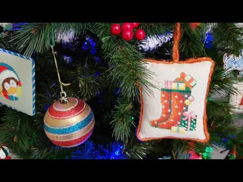 Видео: Зимняя вышивка в интерьере.