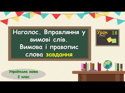 Видео: 18. Наголос. Вправляння у вимові слів. Вимова і правопис слова завдання
