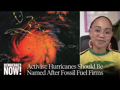 Видео: Активист утверждает, что ископаемое топливо стало причиной разрушений, вызванных ураганом Мелисса