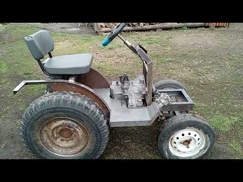 Видео: Рулевое управление мини трактора.
