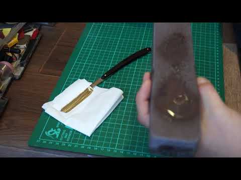 Видео: Опасная бритва с покрытием Бельгийский сланец