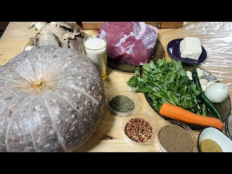 Видео: Тыква фаршированной говядиной и грибами. Простые рецепты от Охапка Дров.