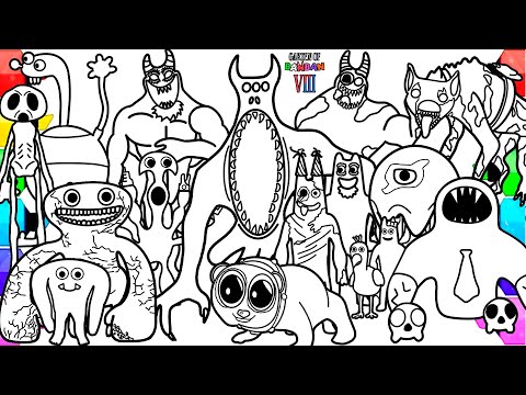 Видео: САД БАНБАНА 8 новых больших раскрасок / Как раскрасить всех новых боссов и монстров из Banban 8-9