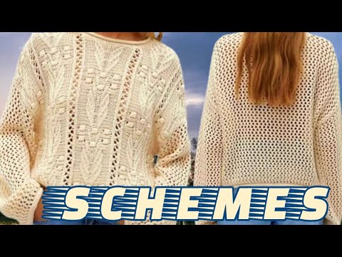 Видео: Модные свитера со схемами. Fashionable sweaters with patterns.