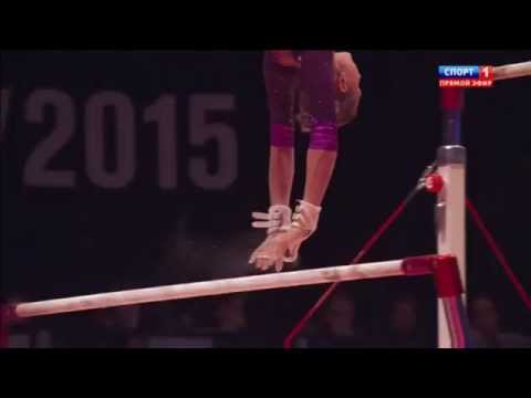 Видео: Виктория Комова. Чемпион мира Glasgow 2015. Брусья.