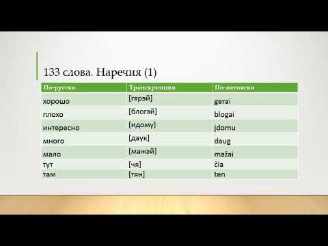 Видео: 7 урок - 133 слова - наречия