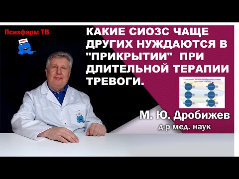 Видео: Какие СИОЗС чаще других нуждаются в "прикрытии"  при длительной терапии тревоги.