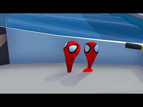 Видео: ЗАКРЫЛИ В БОЛЬШОМ МЭНШЕНЕ HUMAN FALL FLAT пластилиновые герои Володя Человек Паук и Железный Человек