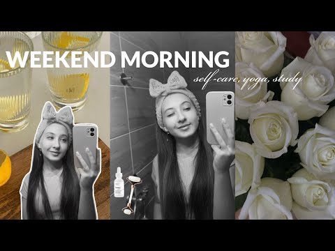 Видео: 🎀WEEKEND MORNING || уход за собой, йога, много учёбы *study with me*