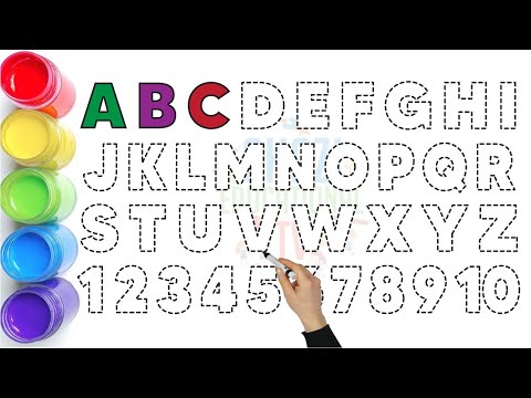 Видео: Learn AtoZ - 1to10 - Веселое обведение и раскрашивание для детей