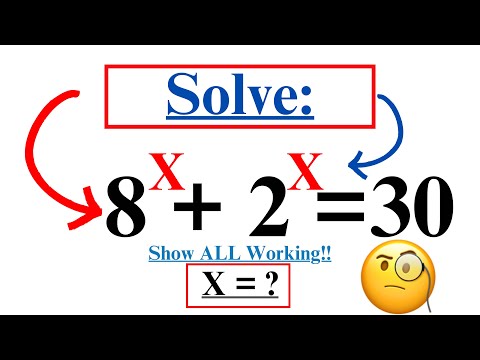 Видео: Как упростить алгебраические показательные уравнения | Как найти значение X | Простые способы реш...