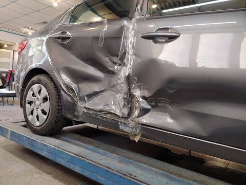 Видео: KIA Rio, боковой удар.