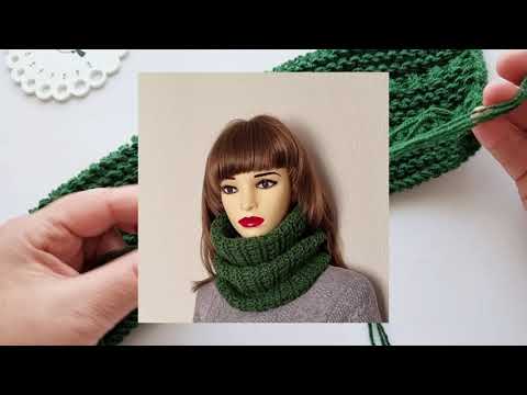 Видео: Узор для снуда Как связать тёплый снуд