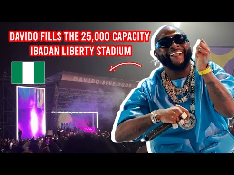 Видео: Давидо заполняет стадион «Ибадан Либерти» вместимостью 25 000 зрителей