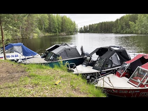 Видео: Открытие сезона на Рыбинском водохранилище! Часть 1.