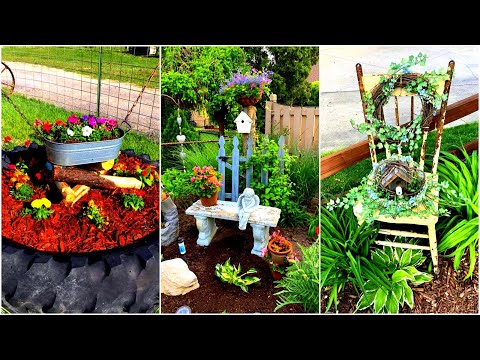 Видео: Новейшие идеи для оформления сада в деревенском стиле! 170 садовых акцентов