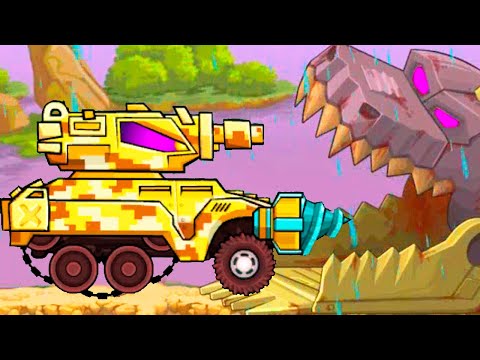 Видео: Car Eats Car 4 Возвращение Кусачих Машин! Гонки по сети, прохождение игры Танком, Битли и Полицией
