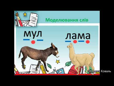 Видео: Звуковий аналіз слів. Звуки мовлення. Голосні та приголосні звуки.Моделювання слів.