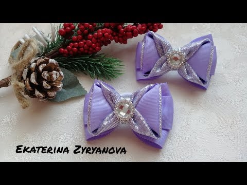 Видео: Праздничные бантики малышки канзаши/Ekaterina Zyryanova